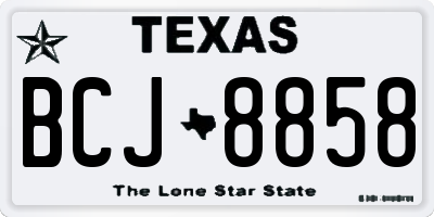 TX license plate BCJ8858