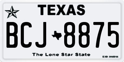 TX license plate BCJ8875