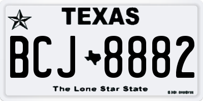 TX license plate BCJ8882