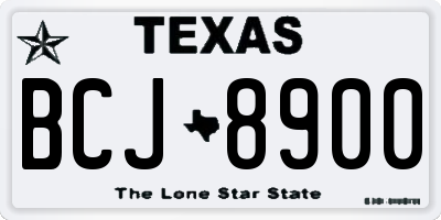 TX license plate BCJ8900