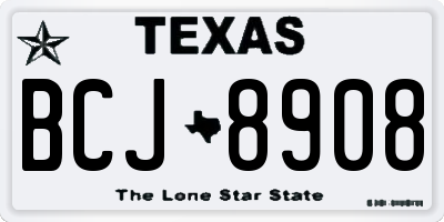 TX license plate BCJ8908