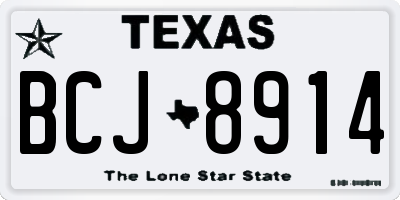 TX license plate BCJ8914