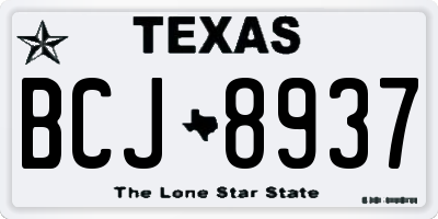 TX license plate BCJ8937