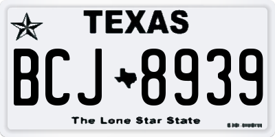 TX license plate BCJ8939