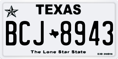 TX license plate BCJ8943