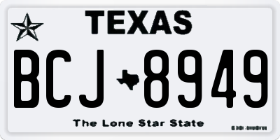 TX license plate BCJ8949