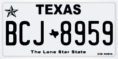 TX license plate BCJ8959