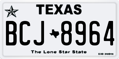 TX license plate BCJ8964