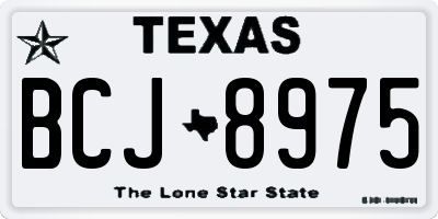 TX license plate BCJ8975