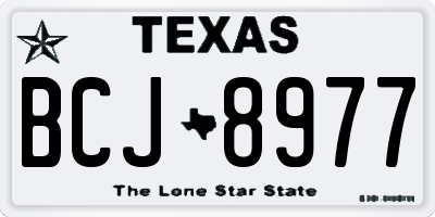 TX license plate BCJ8977