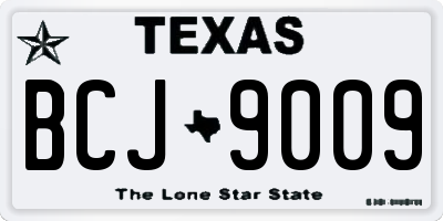 TX license plate BCJ9009