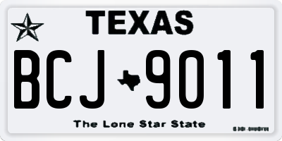 TX license plate BCJ9011