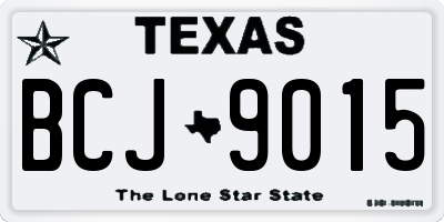 TX license plate BCJ9015