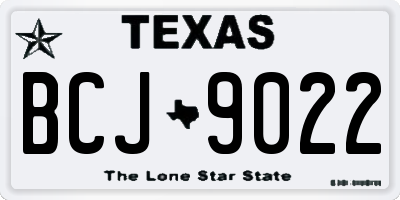 TX license plate BCJ9022