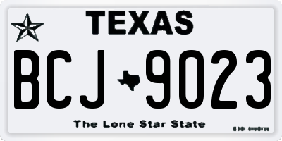 TX license plate BCJ9023