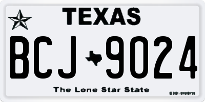 TX license plate BCJ9024