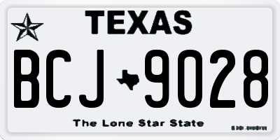 TX license plate BCJ9028