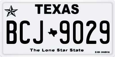 TX license plate BCJ9029