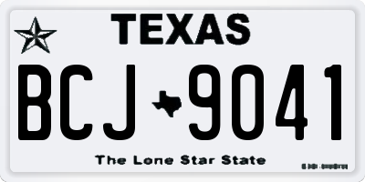 TX license plate BCJ9041