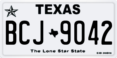 TX license plate BCJ9042