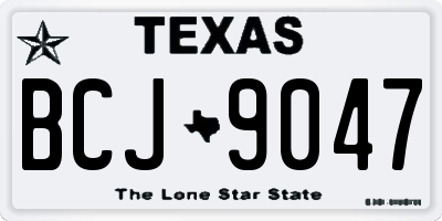 TX license plate BCJ9047