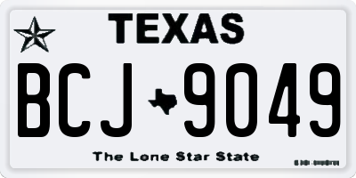 TX license plate BCJ9049