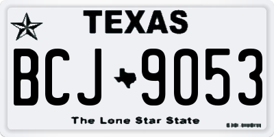 TX license plate BCJ9053