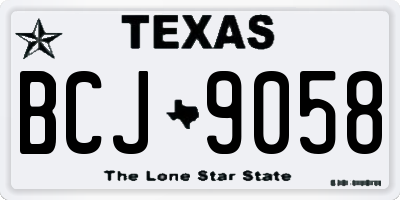 TX license plate BCJ9058