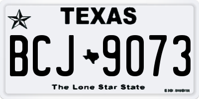 TX license plate BCJ9073
