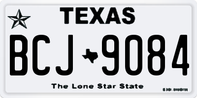 TX license plate BCJ9084