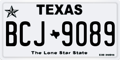 TX license plate BCJ9089