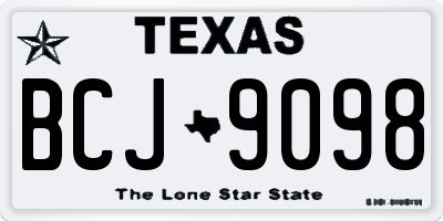 TX license plate BCJ9098