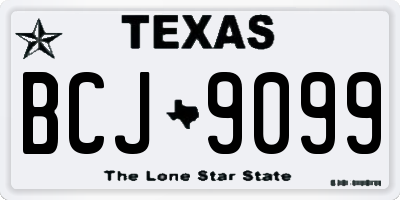 TX license plate BCJ9099