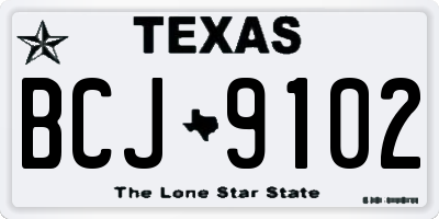 TX license plate BCJ9102