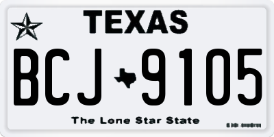 TX license plate BCJ9105