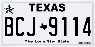 TX license plate BCJ9114