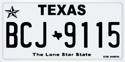 TX license plate BCJ9115