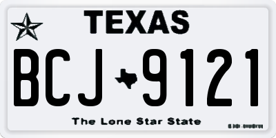 TX license plate BCJ9121