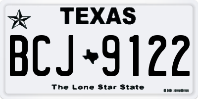 TX license plate BCJ9122