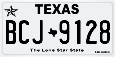 TX license plate BCJ9128