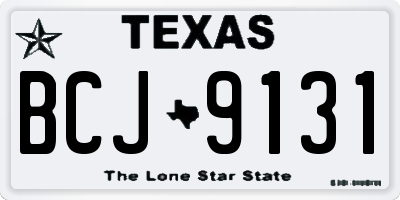 TX license plate BCJ9131