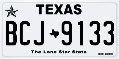 TX license plate BCJ9133