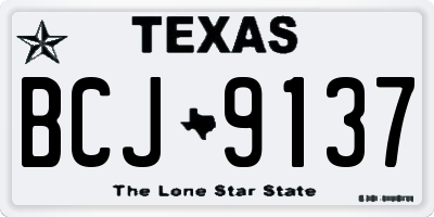 TX license plate BCJ9137