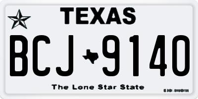 TX license plate BCJ9140