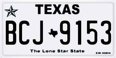 TX license plate BCJ9153