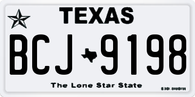 TX license plate BCJ9198