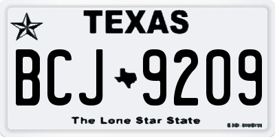 TX license plate BCJ9209