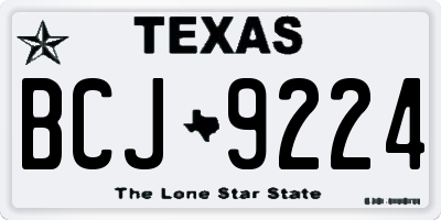 TX license plate BCJ9224