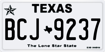 TX license plate BCJ9237