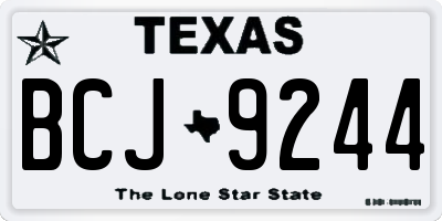 TX license plate BCJ9244